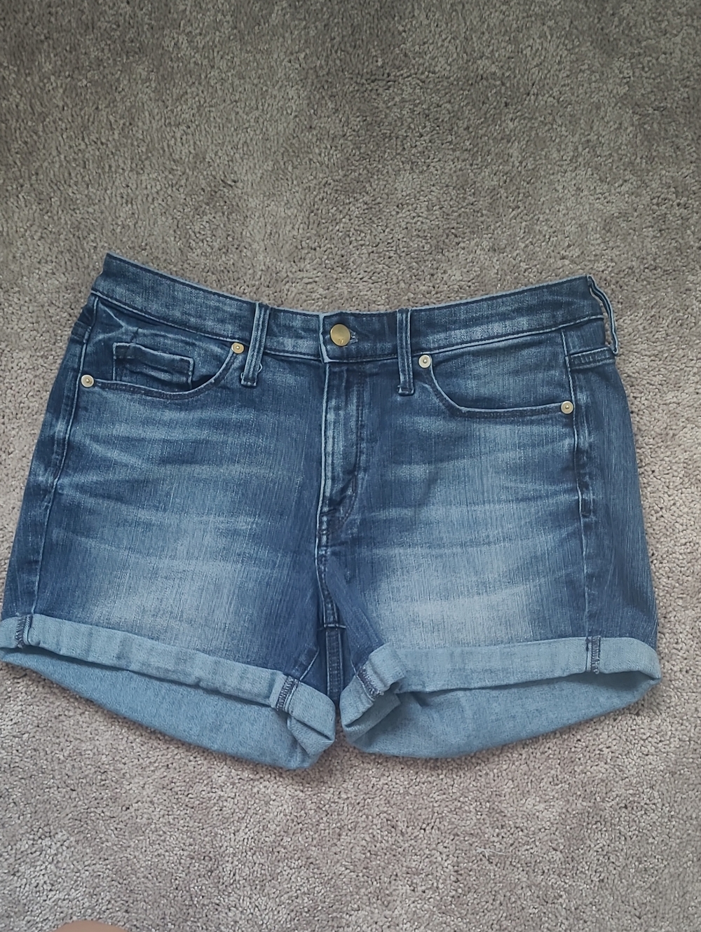 Mossimo 3.5 Inch Rolled-Hem Denim Shorts - Blue